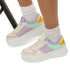 Sneakers lilla e verde chiaro da donna con maxi-suola Lora Ferres, Donna, SKU w014000586, Immagine 0